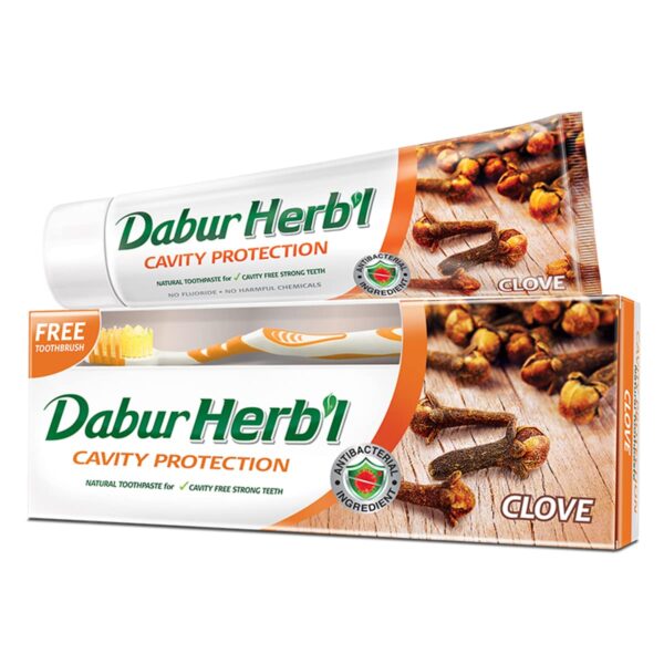 Tooth Paste with Brush(Dabur Harbel Cloves 150G)